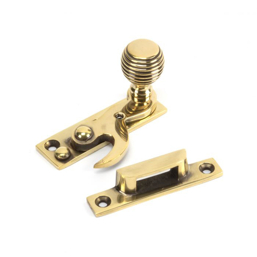 From the Anvil Beehive Sash Hook Fastener - Aged Brass